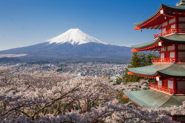 Japan,Beautiful,Landscape,Mountain,Fuji,And,Chureito,Red,Pagoda,With