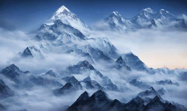 View,Of,The,Himalayas,On,A,Foggy,Night,-,Mt