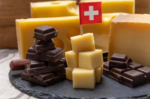 Tasty,Swiss,Food,,Block,Of,Medium-hard,Yellow,Cheese,Emmental,Or