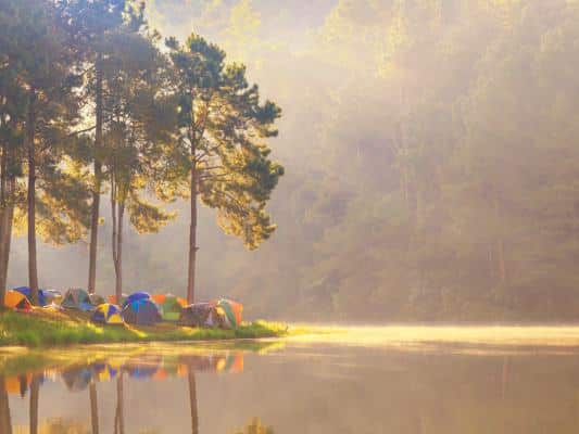 Morning,At,Pang,Ung,Lake,,Pang,Ung,,,Mae,Hong