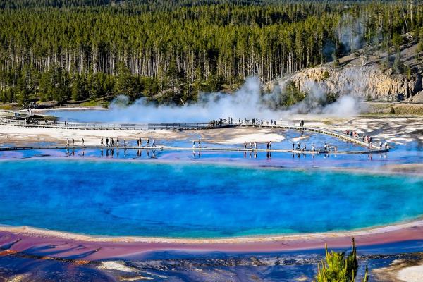 Grand,Prismatic,Spring,At,Yellowstone,National,Park,In,Wyoming,As