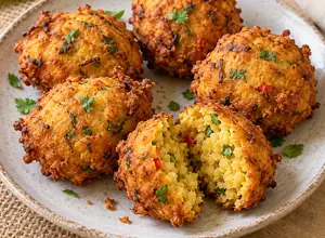 AI-generated illustrative serving of Gâteaux piments