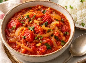 AI-generated illustrative serving of Rougaille